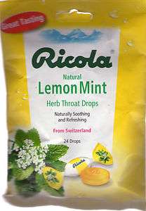 Ricola Natural Cough Drops  Lemon Mint Cherry Honey Herb Echinacea 