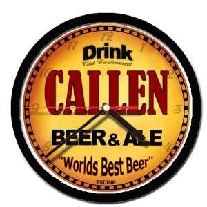  CALLEN beer and ale cerveza wall clock 