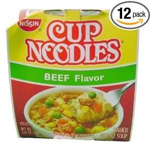 Nissin Cup O Noodles Beef, 2.25 Ounce Grocery & Gourmet Food