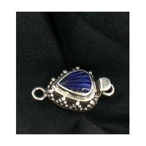  STERLING SILVER CARVED LAPIS SHELL CLASP~ Everything 
