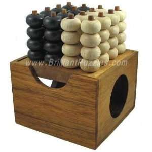  Connect Four 3D   Wooden Strategy Game Toys & Games