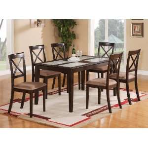  Simply Casual Cambridge Dining Table Set with Frosted 