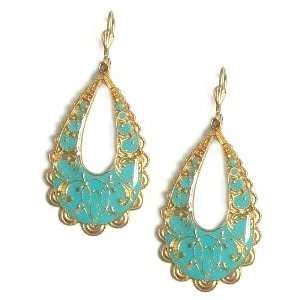 Catherine Popesco 14K Gold Plated Large Open Teardrop Earrings with 