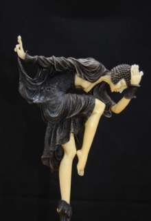 Art Deco Bronze 1920s Figurine Serpent Dancer Statue French  