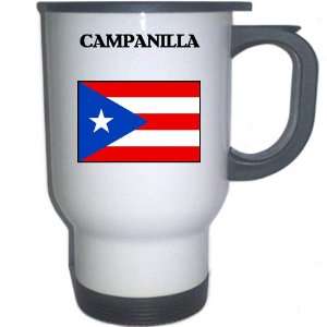  Puerto Rico   CAMPANILLA White Stainless Steel Mug 