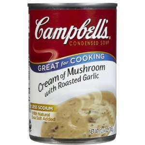 Campbells Condensed Cream of Mushroom with Roasted Garlic Soup 10.75 