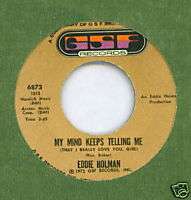 Eddie Holman 45 rpm My Mind Keeps Telling Me / Stranded  