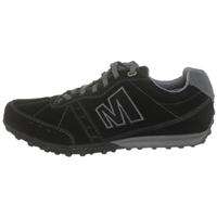 MERRELL MENS MILES SUEDE LEATHER BLACK TRAINERS SIZE UK 8   12 