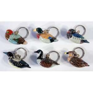   Duck Bird Woodduck Loon Canadia Goose Mallard Keychain (Set Of 12