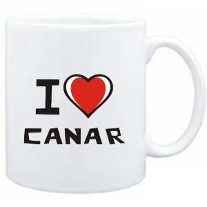  Mug White I love Canar  Cities