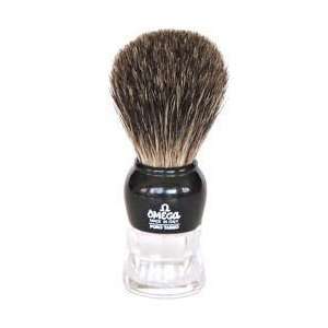  Omega Black Stripey Pure Badger Shaving Brush   63167 