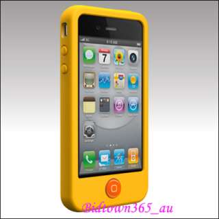   Rubber Silicone Back Case Cover Skin Pouch For iPhone 4 4G New  