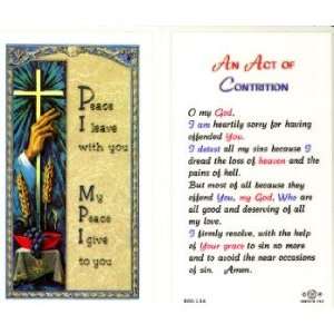  Act of Contrition / Peace I Leave With You Holy Card (800 