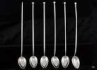 Set of 6 Sterling Silver Iced Tea Stirrers/ Sippers/ St