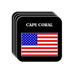  US Flag   Cape Coral, Florida (FL) Set of 4 Mini Mousepad 