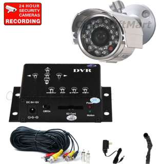   DVR Recorder w/ Security Camera CCD IR Wide Angle Outdoor Power Cable