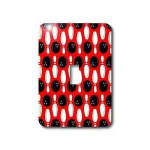 Janna Salak Designs Bowling   Red Bowling Print   Light Switch Covers 