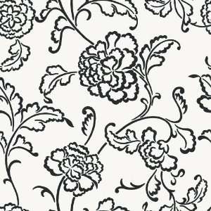   By Color BC1582133 Dramatic Floral Outline Wallpaper