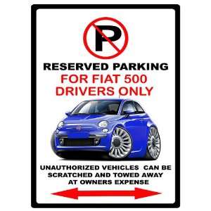    2012 13 Fiat 500 Exotic Car No Parking Sign 