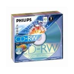   Philips CD RW 700MB 80 Min 4 12x Speed Re Writeable Discs Electronics