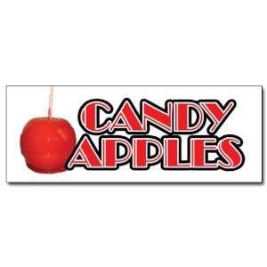  12 CANDY APPLES DECAL sticker caramel apple cart 
