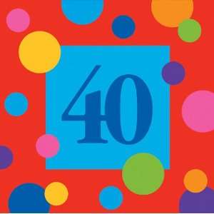 40th Birthday Paper Luncheon Napkins   Polka Dots