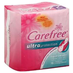Carefree Ultra Protection Regular Pantiliners with Wings Unscented 32 