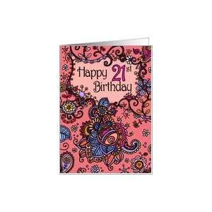  Happy Birthday   Mendhi   21 years old Card Toys & Games
