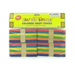  Multi colored Wood Craft Sticks 