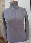 EUC   CALYPSO Grayish Purple 100% Thick Cashmere Turtleneck Sweater 