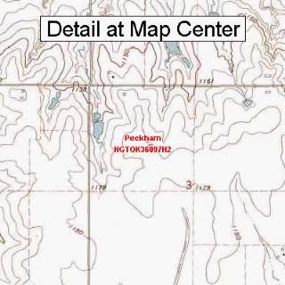 USGS Topographic Quadrangle Map   Peckham, Oklahoma (Folded/Waterproof 