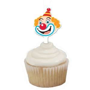 Circus Party Clown Cupcake Toppers