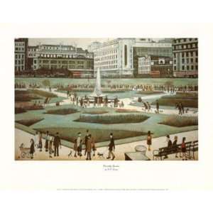 Piccadilly Gardens by Lawrence Stephen Lowry 14x11  