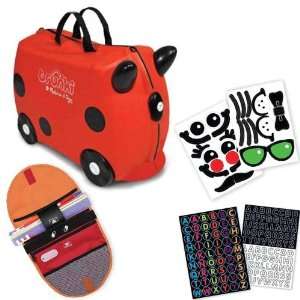 Trunki by Melissa & Doug Wheeled Carry On Kids Luggage   Ruby Red with 