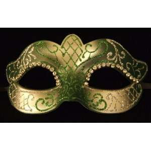   Eye Mask Green Mardi Masquerade Halloween Costume 
