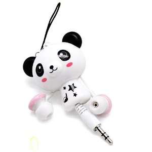  3.5mm Cartoon Panda Figure Earphone Headset Earbud 