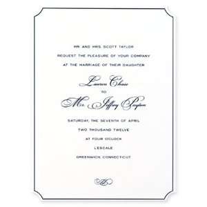  Cartouche White Invitation by Martha Stewart Wedding 