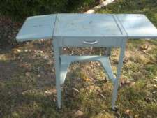 Vintage Eames Era Metal Typewriter Table Stand Cart  