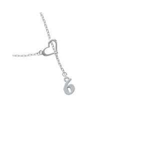 Silver Number   6   Silver Plated Heart Lariat Charm Necklace [Jewelry 