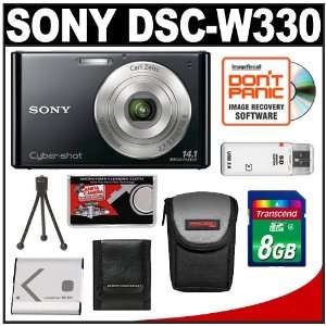  Sony Cyber shot DSC W330 Digital Camera (Black) with 8GB 