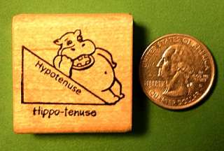 Hippo tenuse Humorous Teachers Math Stamp  