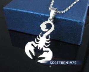 Stainless Steel Polished Scorpion Pendant w/chain  