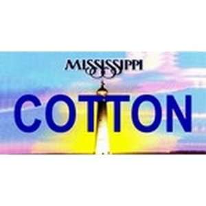  Mississippi State Background License Plates   COTTON Plate 