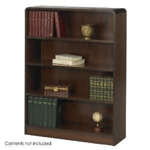  Safco Products   4 Shelf Radius Edge Veneer Bookcase 