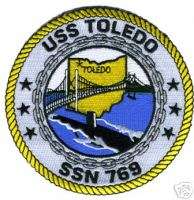 NAVY USS TOLEDO SSN 769 MILITAY WAR SUBMARINE PATCH  