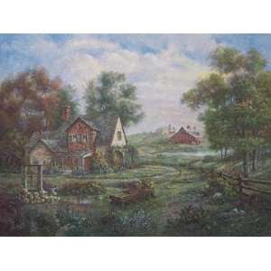 Ranch Valley Cottage Poster Print