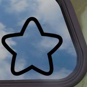  Small Star Outline Black Decal Car Truck Window Sticker 