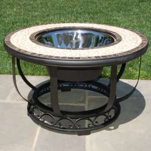  / Fire Pit Chat Table with Accessories Kit Patio, Lawn & Garden