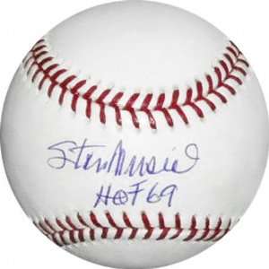  Stan Musial Autographed Baseball with HOF 69 Inscription 