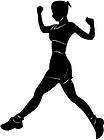 Jump Kick Fitness Exercise Vinyl Decal Car Truck RV Signs Window 
